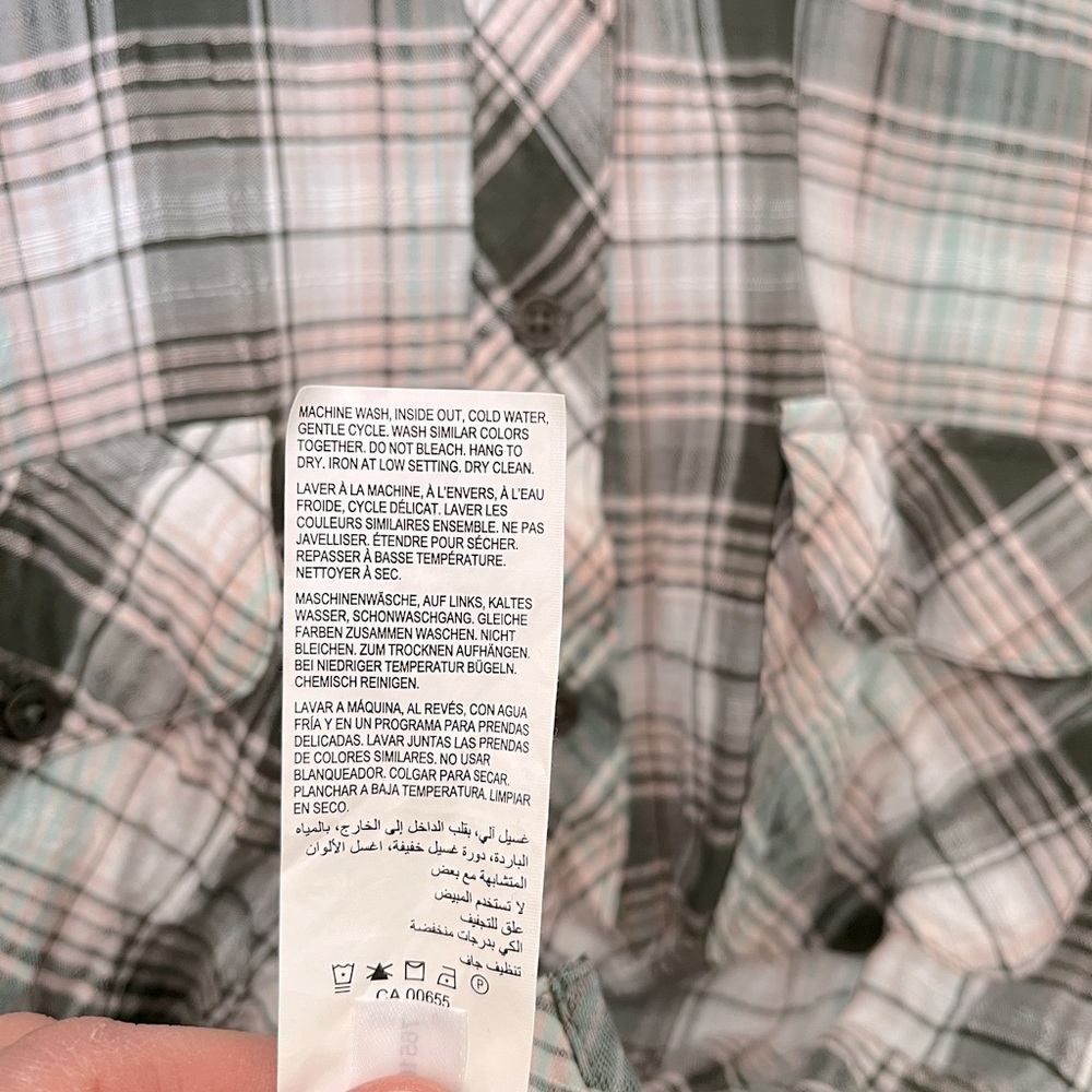 Love & Legend Plaid Long-Sleeve, button down shirt, Size 16, EUC - Picture 10 of 10